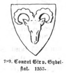Darstellung des Wappens der Geyer von Giebelstadt durch Alberti
