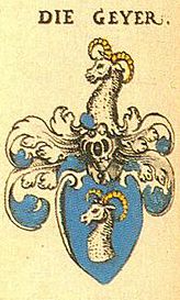 Darstellung des Wappens der Geyer von Giebelstadt durch Siebmacher